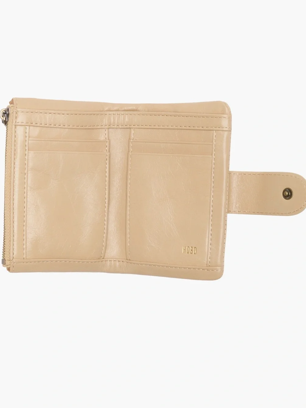 HOBO Ray Leather Bifold Wallet in Sand